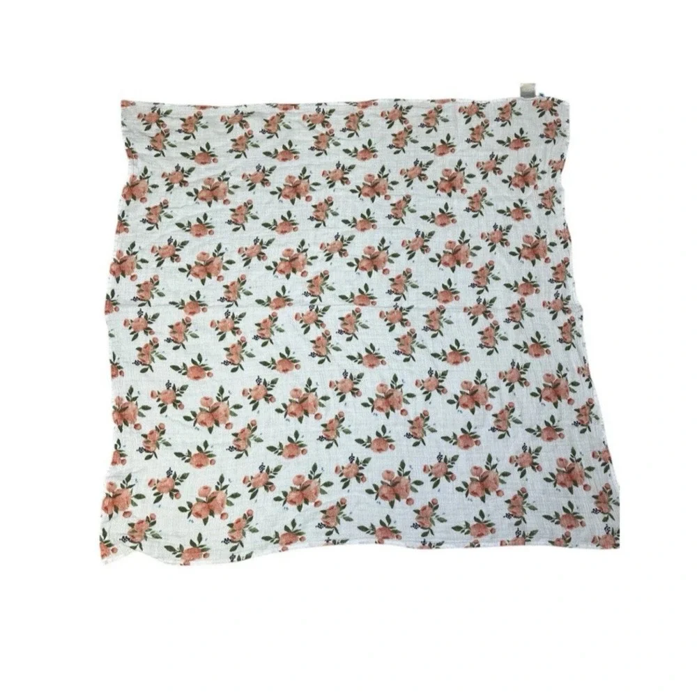 Little Unicorn Cotton Muslin Baby Changing Pad Cover &‎ Swaddle Watercolor Roses